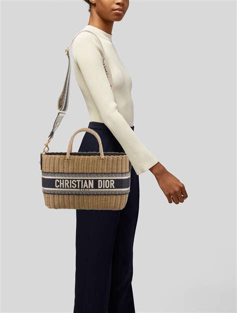 dior wicker basket bag